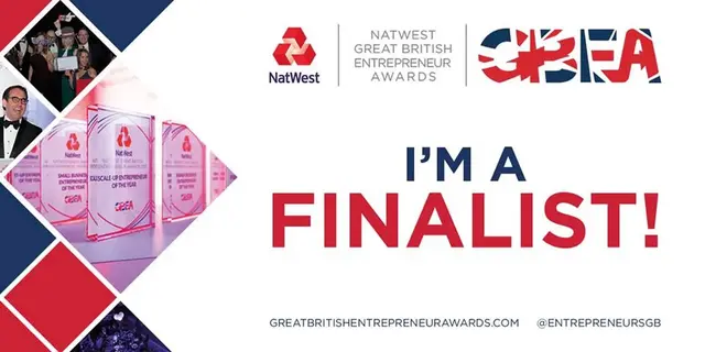 The NatWest Great British Entrepreneur Awards finalist graphic.